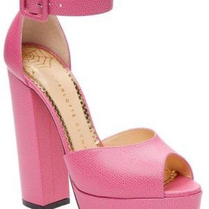 Charlotte Olympia - Eugenie Pink Leather Heels
